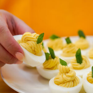 Easy spicy deviled eggs recipe in Los Angeles, CA and Reno, NV.