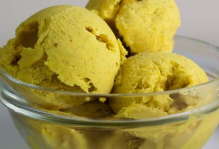 Morehouse mustard ice cream in Los Angeles, CA.